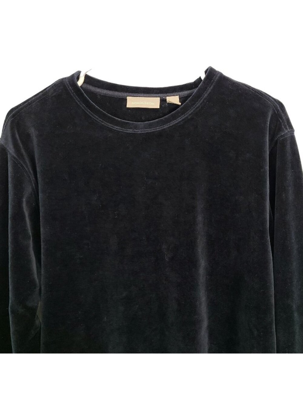 Nordstrom Vintage 90s Black Velvet Sweater Women Small Shirt Top Casual Winter S